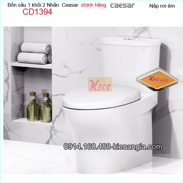 Bồn cầu 1 khối Caesar  chính hãng Caesar-CD1394