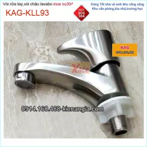 Vòi chậu lavabo lạnh inox sus304 KAG-KLL93
