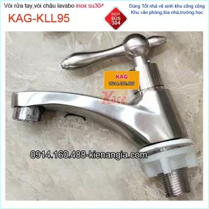 Vòi chậu lavabo lạnh inox sus304 KAG-KLL95