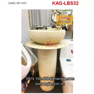 Chậu lavabo có chân đặt sàn sân vườn KAG-LBS32
