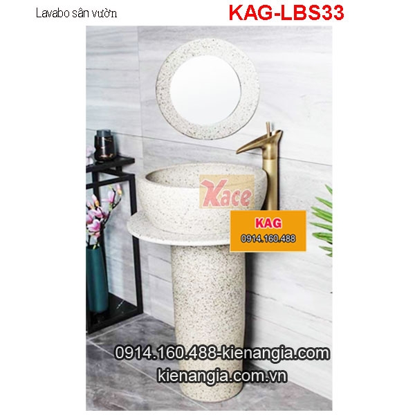 Chậu lavabo có chân đặt sàn sân vườn KAG-LBS33