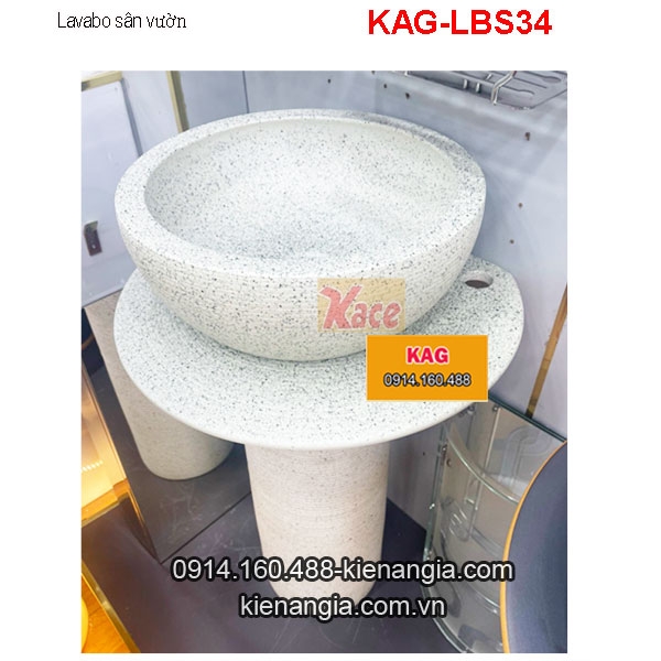 Chậu lavabo có chân đặt sàn sân vườn KAG-LBS34
