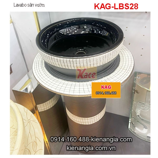 Chậu lavabo có chân đặt sàn sân vườn KAG-LBS28