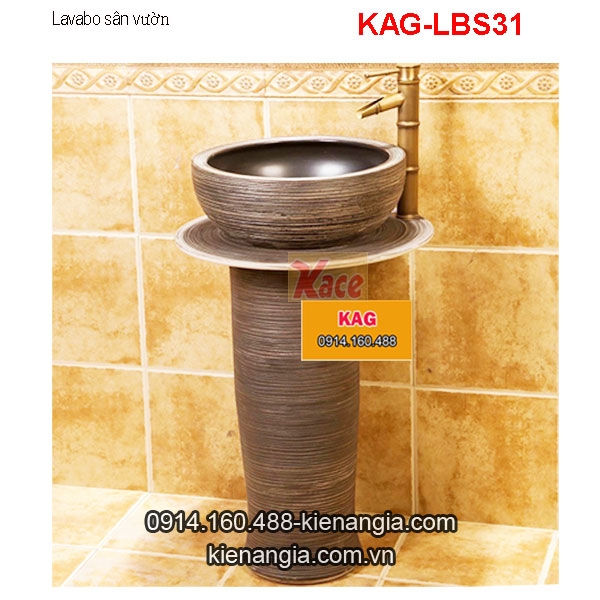 Chậu lavabo có chân đặt sàn sân vườn KAG-LBS31