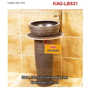 Chậu lavabo có chân đặt sàn sân vườn KAG-LBS31