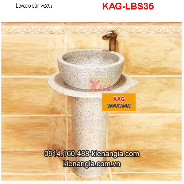 Chậu lavabo có chân đặt sàn sân vườn KAG-LBS35