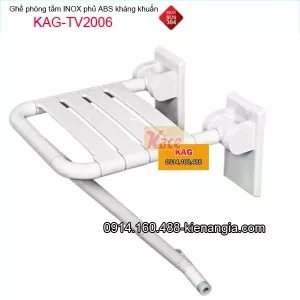 Ghế phòng tắm Inox phủ ABS Trắng KAG-TTV2006