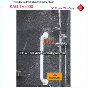 Thanh tay vịn 60cm inox phủ ABS Trắng KAG-TTV2000-