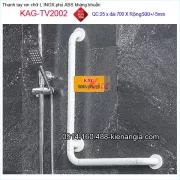 Thanh tay vịn chữ L inox phủ ABS Trắng KAG-TTV2002
