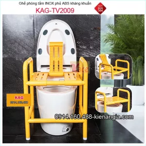 Ghế phòng tắm Inox phủ ABS vàng KAG-TTV2009
