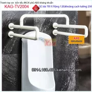 Tay vịn bồn tiêu nam inox phủ ABS Trắng KAG-TTV2004