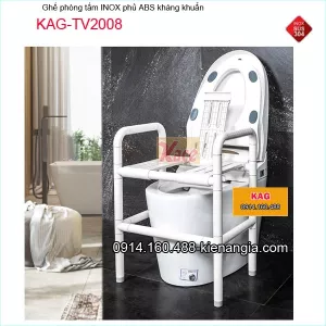 Ghế phòng tắm Inox phủ ABS Trắng KAG-TTV2008