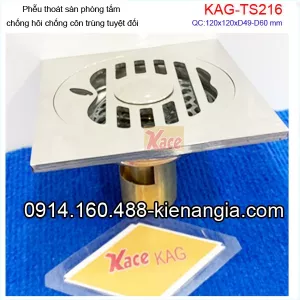 Thoát sàn mặt táo chống côn trùng tuyệt đối 12x12xD4960 KAG-TS216