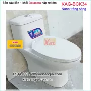 Bồn cầu một khối Dolacera 2 NHẤN nắp rơi êm  KAG-BCK34