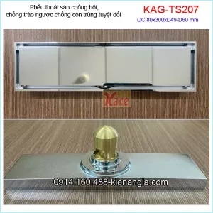 Thoát sàn dài cao cấp 8x30 chống hôi KAG-TS207