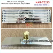 Thoát sàn Sọc dài cao cấp 8x30 chống hôi KAG-TS215