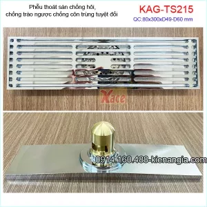 Thoát sàn Sọc dài cao cấp 8x30 chống hôi KAG-TS215