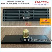 Thoát sàn Sọc dài ĐEN cao cấp 8x30xD49-60 chống hôi KAG-TS214