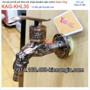 Vòi lạnh gắn tường chạm rồng Đồng cổ điển KAG-KHL35