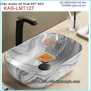 Chậu lavabo Đặt bàn vân đá xám KAG-LMT127