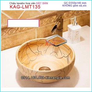 Chậu lavabo  Đặt bàn tròn KAG-LMT135