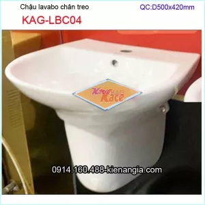 Chậu lavabo chân treo KAG-LBC04