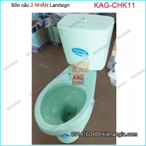 Bồn cầu 2 nhấn Landsign XANH NGỌC KAG-CHK11