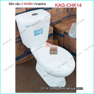 Bồn cầu 2 nhấn Vinaloha TRẮNG CKAG-CHK14