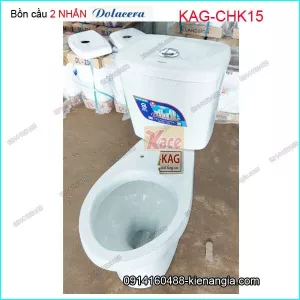 Bồn cầu 2 nhấn Dolacera TRẮNG KAG-CHK15
