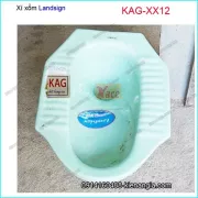 Bàn cầu xí xổm Landsign xanh ngọc KAG-XX12