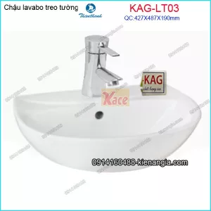 Chậu lavabo treo tường Thiên Thanh KAG-LT03