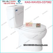 Bồn cầu 2 khối vuông  2 nhấn Thiên Thanh Waves CD7062