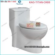 Bồn cầu Vuông 1 khối Thiên Thanh chinh hãng KAG-TITAN-CK68