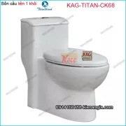 Bồn cầu Vuông 1 khối Thiên Thanh chinh hãng KAG-TITAN-CK68