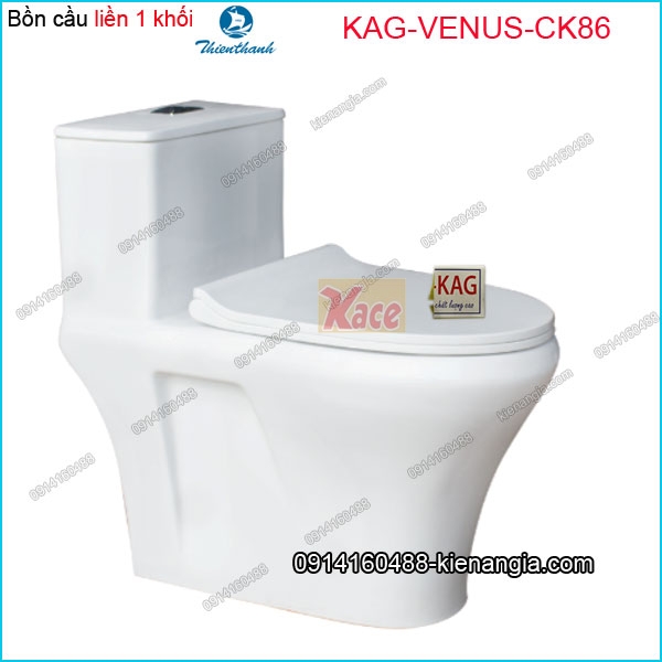 Bồn cầu Vuông 1 khối Thiên Thanh chinh hãng KAG-VENUS-CK86