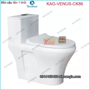 Bồn cầu Vuông 1 khối Thiên Thanh chinh hãng KAG-VENUS-CK86