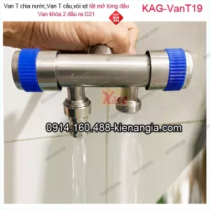 Van T chia nước inox sus304 tắt mở riêng KAG-VanT19