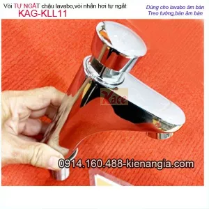 Vòi lavabo nhấn hơi tự ngắt thân cao KAG-KLL11