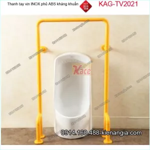 Thanh tay vịn bồn tiểu nam inox bọc nhựa ABS kháng khuẩn KAG-TV2021