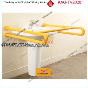 Thanh tay vịn lavabo rửa mặt   inox bọc nhựa ABS kháng khuẩn KAG-TV2028