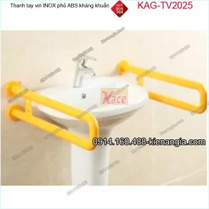 Thanh tay vịn lavabo rửa mặt   inox bọc nhựa ABS kháng khuẩn KAG-TV2025