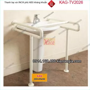 Thanh tay vịn lavabo rửa mặt   inox bọc nhựa ABS kháng khuẩn KAG-TTV2026
