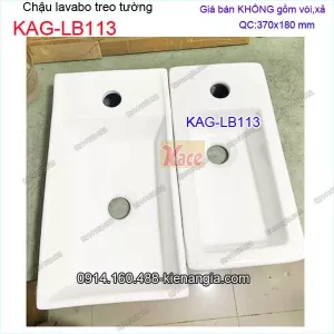 Chậu lavabo vuông Y TẾ  xinh  treo tường hay đặt bàn 37x18 cm KAG-LB113