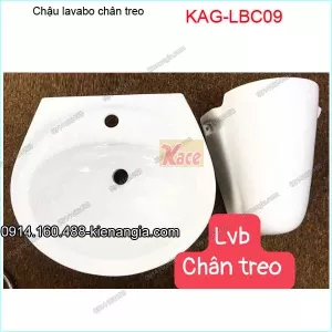 Chậu lavabo chân treo dân dụng KAG-LBC09