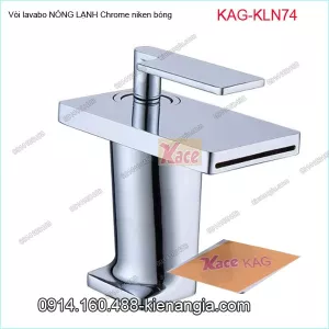 Vòi lavabo nóng lạnh thác nước chrome bóng KAG-KLN74