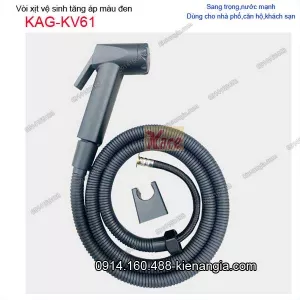 Vòi xịt vệ sinh màu đen sang trọng KAG-KV61