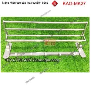Kệ treo khăn phòng tắm kiếng inox sus304 KAG-MK27