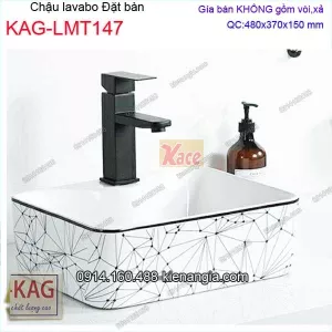 Chậu lavabo đặt bàn 48 x37 cm KAG-LMT147