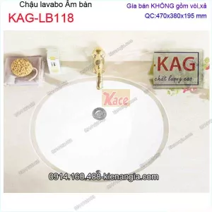Chậu lavabo âm bàn 47x38cm KAG-LB118