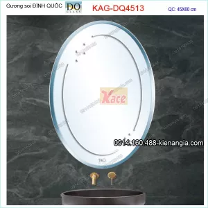 Gương soi Oval Đình Quốc DQ 45X60 cm KAG-DQ4513